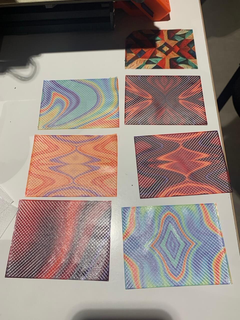 Barevné 3D textilie